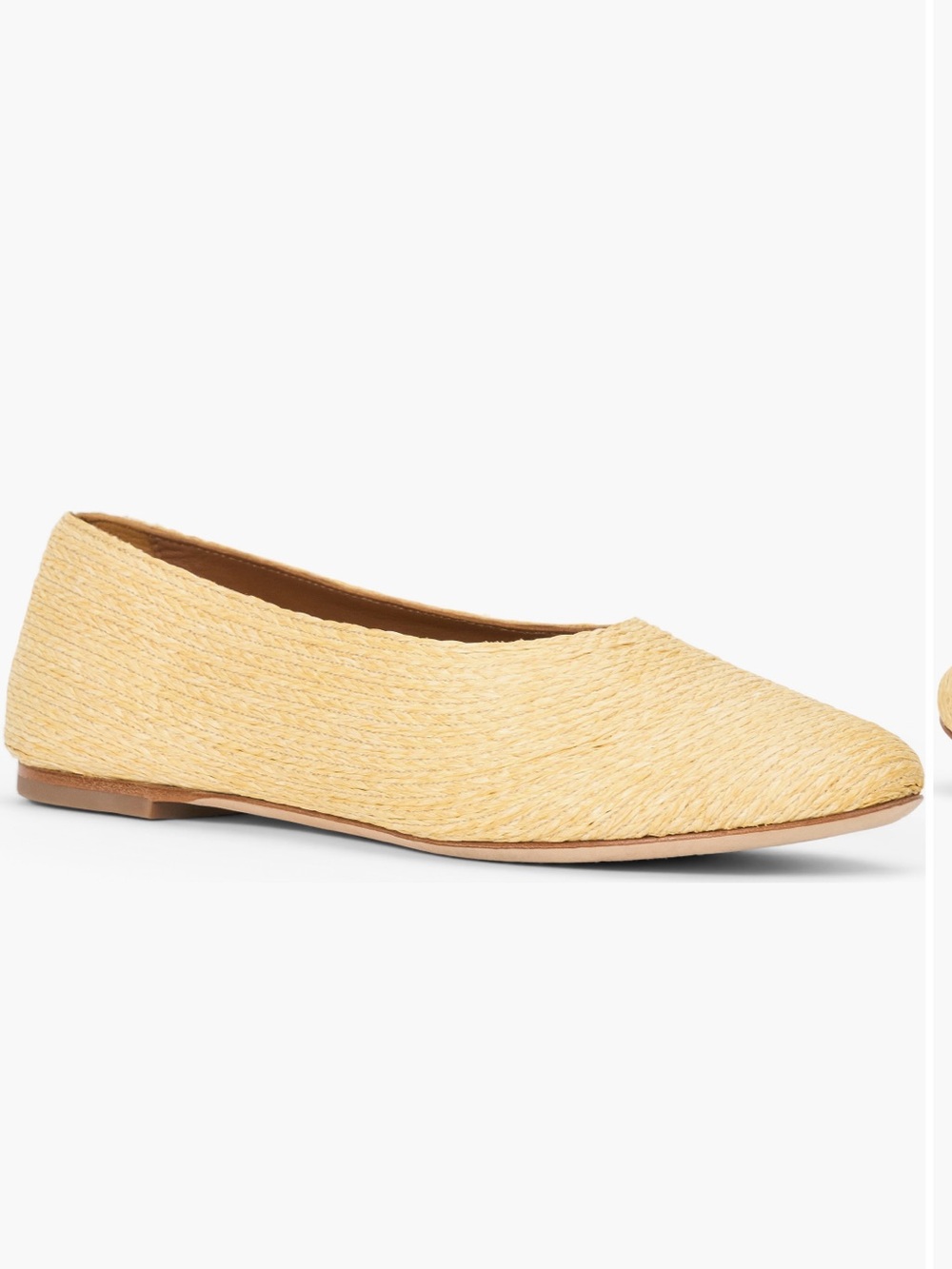 New STAUD Alba Woven Flats in Natural size 8.5